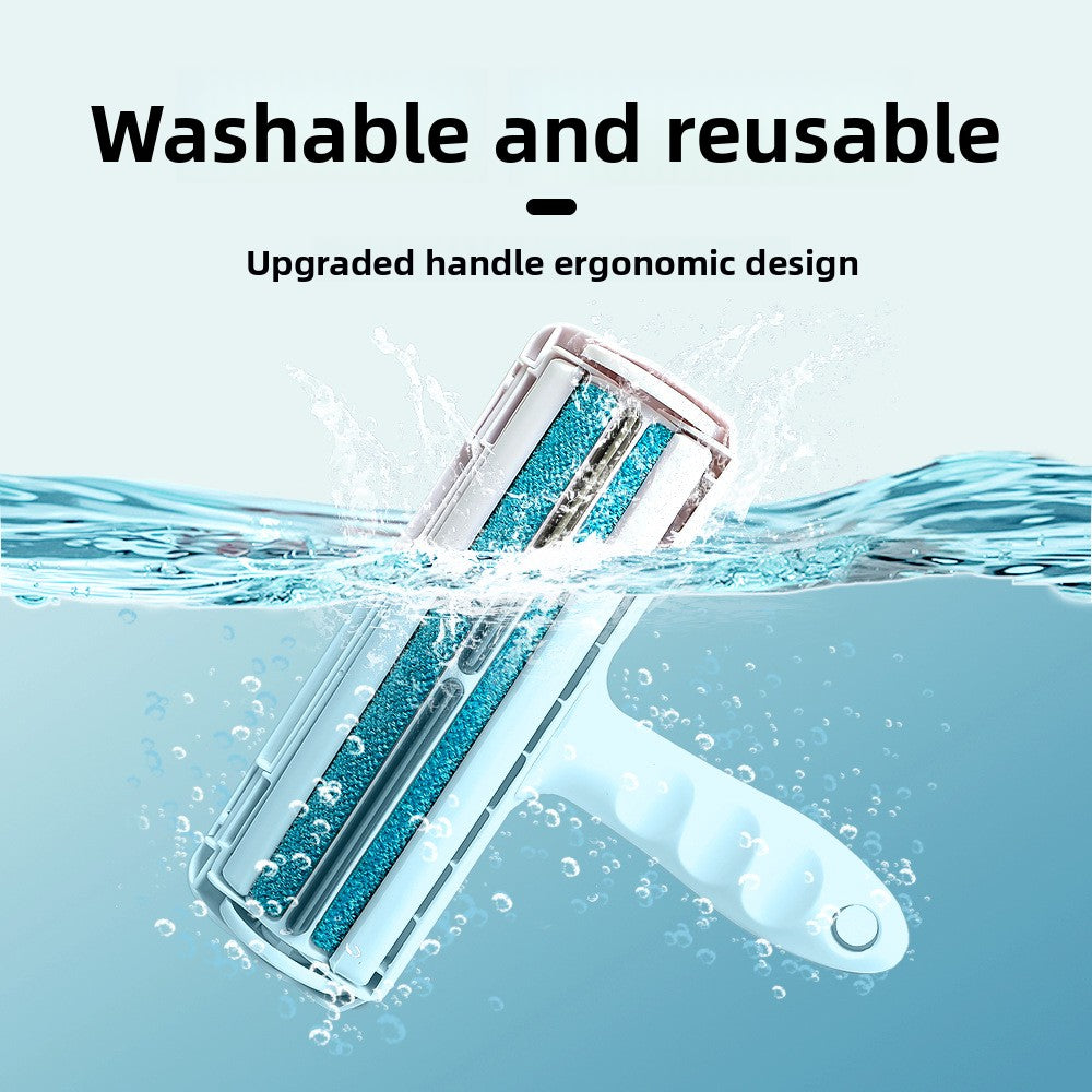 Reusable pet hair remover roller for sofa, clothes and carpet cleaning